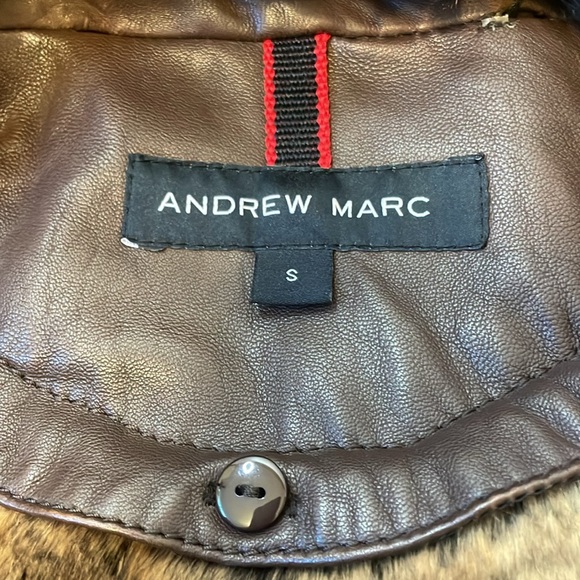 Andrew Marc brown leather fur lined jacket. Only worn a handful of times. - Picture 11 of 11